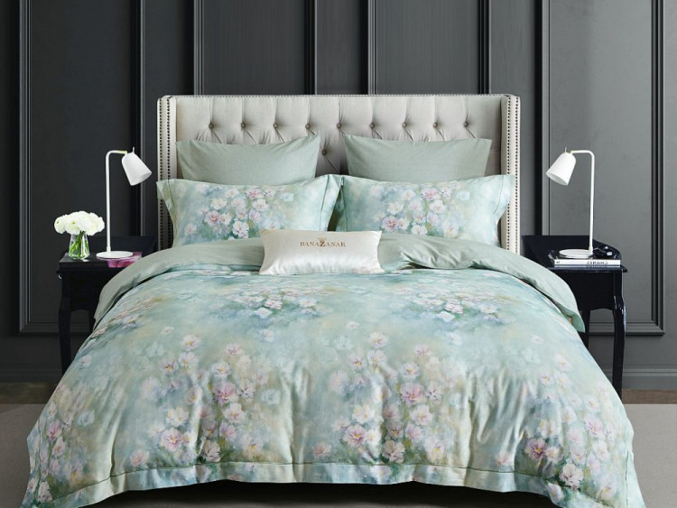 Постельное белье из фланели ASABELLA Акватическая палитра 50х70 (2шт) и 70х70 (2шт) евро