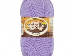 Пряжа ADELIA HAPPY №19 сиреневая 100% акрил, 10 шт х 50 гр, 128 м +/- 7 м