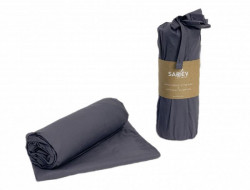 Простыня на резинке из ранфорса SAREV P950 V78 ANTRASIT 100х200х35 с наволочкой 50х70