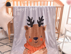 Плед детский из микрофибры TANGO ФЛАНЕЛЬ Олень 100х140