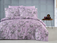 Постельное белье из страйп сатина с цветным принтом KARVEN N251-SB015 50х70 (2шт), 70х70 (2шт) семейное