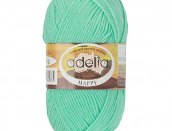 Пряжа ADELIA HAPPY №17 мятная 100% акрил, 10 шт х 50 гр, 128 м +/- 7 м