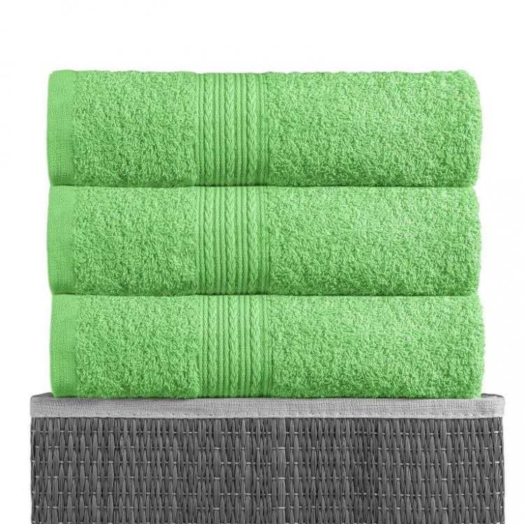 Полотенце махровое BAYRAMALY салатовое 70х140