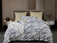 Постельное белье фланелевое из тенсела ASABELLA Зебра 50х70 (1шт), 70х70 (1шт) 1,5-спальное