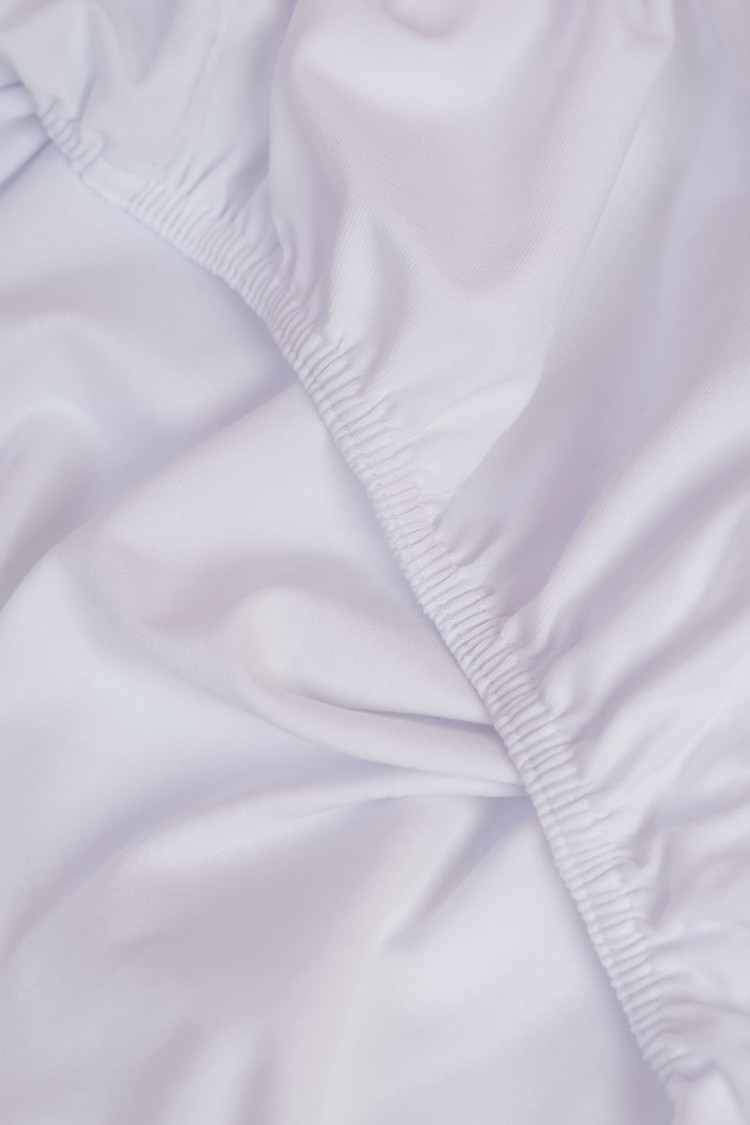 Простыня на резинке 160х200 GERMAN GRASS NOBLE TRADITIONS JERSEY WHITE GRASS 160х200х40