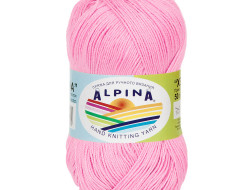 Пряжа ALPINA XENIA №106 розовая 100% мерсеризованный хлопок 10 шт х 50 гр, 240 м +/- 10 м