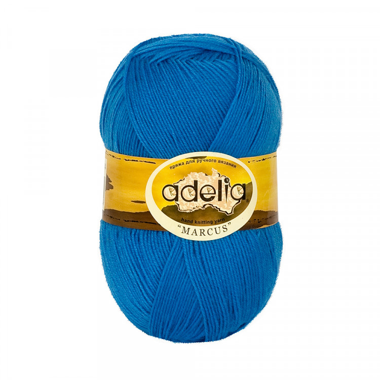 Пряжа ADELIA MARCUS №14 светло-синяя 60% полиэстер, 40% шерсть, 5 шт х 100 гр, 375 м +/- 19 м