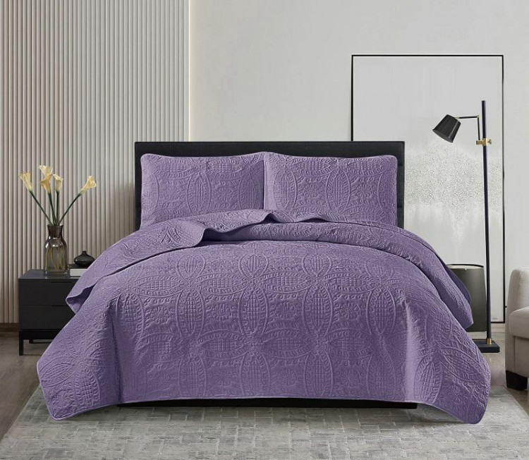 Покрывало тонкое велюровое TANGO CASABLANCA сиреневое 220х240