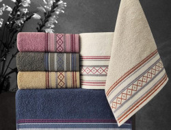 Набор полотенец махровых хлопковых KARVEN H2254 LINE 50х90 (6шт)