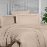 Постельное белье из страйп сатина KARVEN N164-SS-007 KBEJ темно-бежевое 50х70 (2шт), 70х70 (2шт) семейное