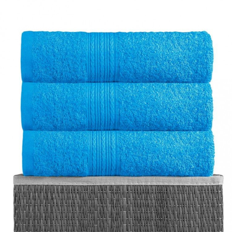 Простыня махровая BAYRAMALY светло-голубая 150х210