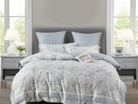 Постельное белье фланелевое из тенсела ASABELLA Фарфор 50х70 (2шт) и 70х70 (2шт) евро