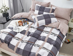 Постельное белье из твила TANGO квадри 70х70 (2шт) семейное