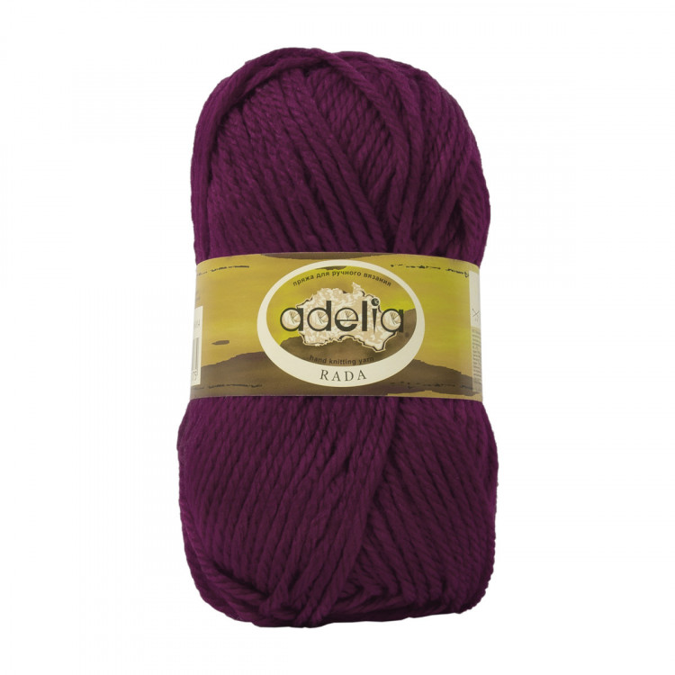 Пряжа ADELIA RADA №020 лиловая 100% акрил, 10 шт х 100 гр, 80 м +/- 4 м