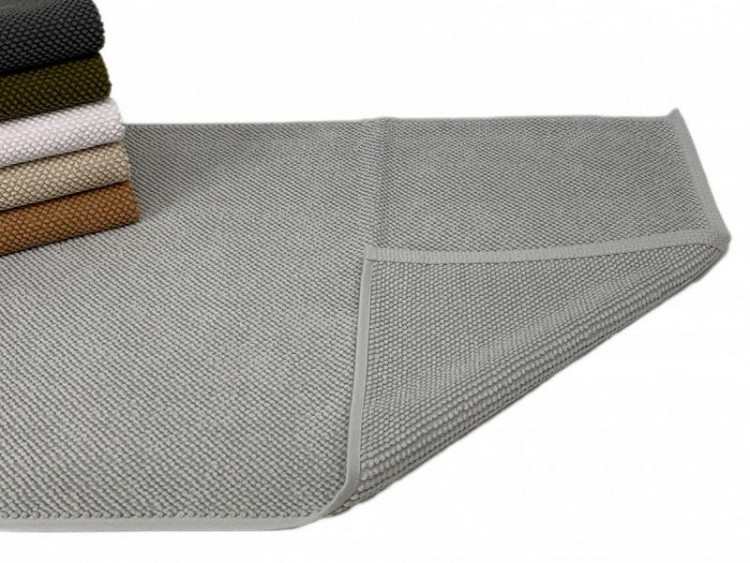 Коврик для ног махровый хлопковый KARVEN KV434 LINE acik gri 50х80