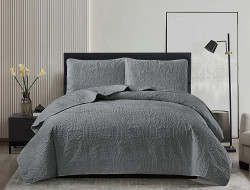 Покрывало тонкое велюровое TANGO CASABLANCA темно-серое 220х240