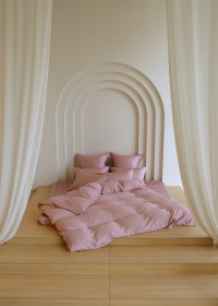 Постельное белье с простыней на резинке 160х200 GERMAN GRASS ROSE BRILLIANT GRASS 50х70 (2шт), 70х70 (2шт) евро