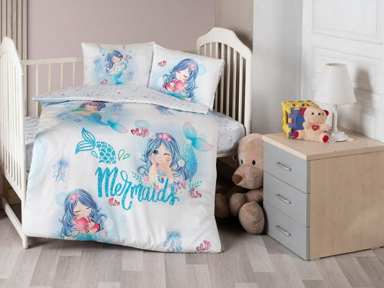Постельное белье для малышей из сатина KARVEN 3D DIGITAL D039 MERMAID