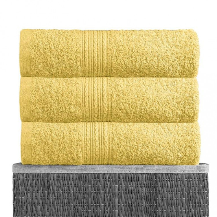 Полотенце махровое BAYRAMALY лимонное 70х140