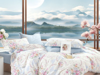 Постельное белье из твил-сатина в ПВХ TANGO флорани 50х70 (2шт) евро