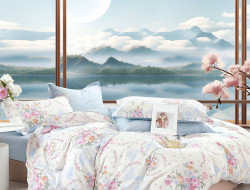 Постельное белье из твил-сатина в ПВХ TANGO флорани 50х70 (2шт) евро