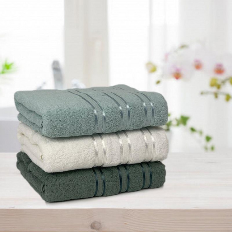 Набор полотенец махровых хлопковых KARVEN MICRO DELUX HS1011 V7 70х140 (3шт)