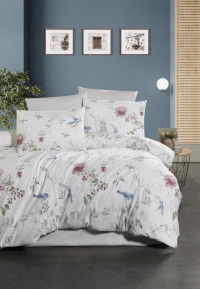 Постельное белье из ранфорса KARVEN N022 HOPE GREY 50х70 (1шт), 70х70 (1шт) 1,5-спальное