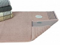 Коврик для ног махровый хлопковый KARVEN KV434 LINE pembe 50х80