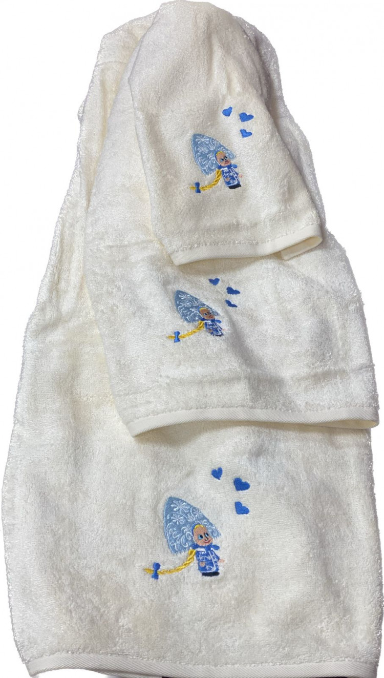 Набор детских полотенец LOVIN HOME МАША И МЕДВЕДЬ СНЕГУРОЧКА 30х50 (1шт), 50х90 (1шт), 70х140 (1шт)