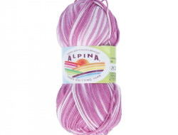 Пряжа ALPINA KATRIN №6378 сиреневая-светло-сиреневая 100% мерсеризованный хлопок 10 шт х 50 гр, 140 м +/- 10 м