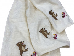 Набор детских полотенец LOVIN HOME МАША И МЕДВЕДЬ ТАНЦЫ 30х50 (1шт), 50х90 (1шт), 70х140 (1шт)