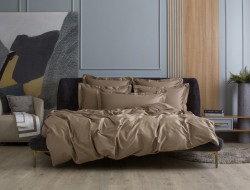 Простыня на резинке GERMAN GRASS Caramel Beige Allure Grass 160х200x40