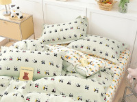 Постельное белье из твил-сатина TANGO панды на зарядке 50х70 (2шт), 70х70 (2шт) евро