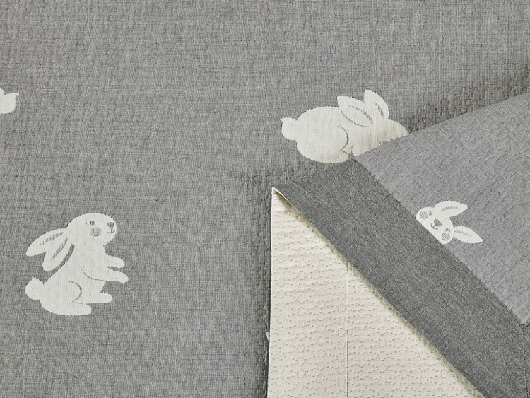 Одеяло летнее из искусственного шелка в хлопковом муслине ASABELLA Зайчата 145х205