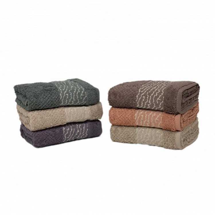 Набор полотенец махровых хлопковых KARVEN VIP COTTON HS5151 MAHZEN 50х90 (6шт)