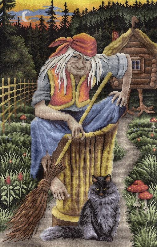 Набор для вышивания PANNA Золотая коллекция VS-0801 БАБА-ЯГА 24,5х35