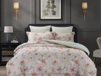 Постельное белье из фланели ASABELLA Яблоневый цвет 50х70 (1шт) и 70х70 (1шт) 1,5-спальное