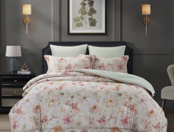 Постельное белье из фланели ASABELLA Яблоневый цвет 50х70 (2шт) и 70х70 (2шт) евро