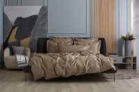 Простыня на резинке GERMAN GRASS Caramel Beige Allure Grass 180х200x40