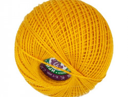 Пряжа СПБ ИРИС №0306 темно-желтая 100% мерсеризованный хлопок 20 шт х 25 гр, 150 м