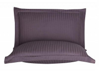 Набор наволочек из страйп сатина KARVEN E030 темно-лиловый 50х70 (2шт)