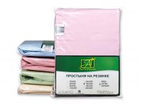 Простыня из сатина на резинке АЛЬВИТЕК розовая 90х200