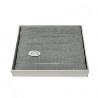 Плед из хлопка махровый KARVEN P958 ROSE V9 зеленый 160х220