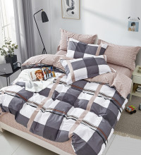 Постельное белье из твил-сатина TANGO квадри 50х70 (2шт) 1,5-спальное