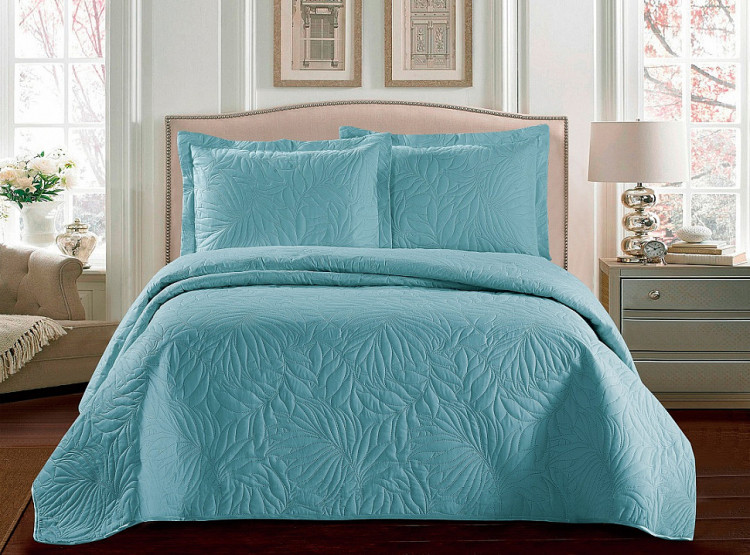 Покрывало с наволочками тонкое из микрофибры TANGO TRM MARRAKECH голубое 240х260