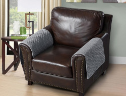 Накидка на подлокотники из микрофибры TANGO SOFA серая 70x70 (1шт)