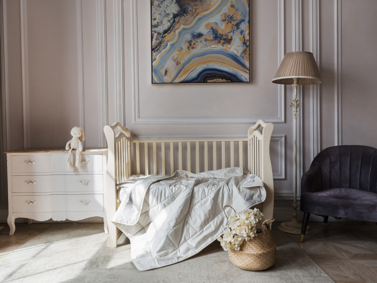 Одеяло стеганое GERMAN GRASS BABY ORGANIC LINEN GRASS 100х135 всесезонное Light