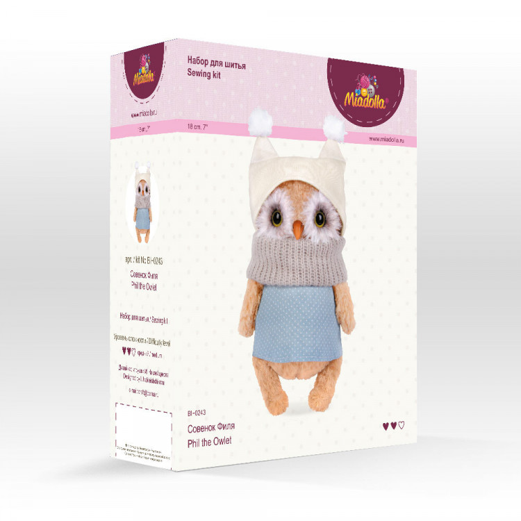 Набор для изготовления игрушки Miadolla BI-0243 Совенок Филя
