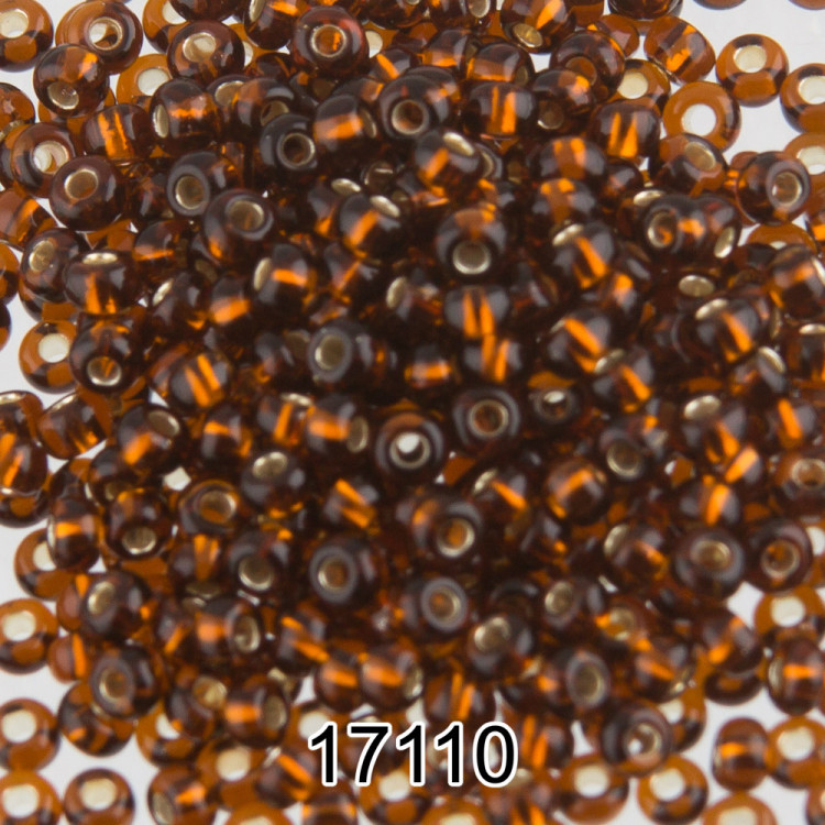 Бисер PRECIOSA (Чехия) круглый 6 10/0 2.3 мм 500 гр 17110 (Ф195) темно-янтарный