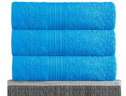 Простыня махровая BAYRAMALY светло-голубая 180х210